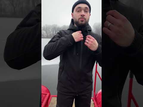 Куртка мужская softshell весенняя осенняя на флисе reef черная ветровка софтшелл с капюшоном весна осень - фото 1 - id-p2099648239