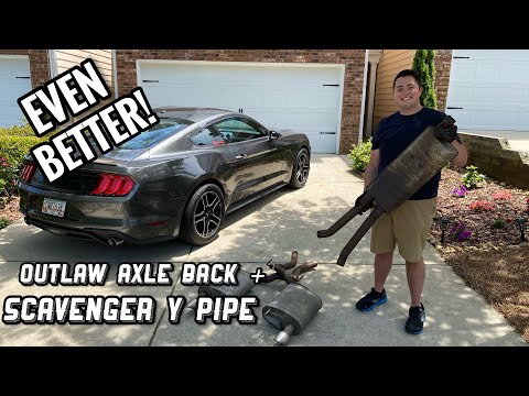 Mustang Ecoboost Flowmaster Outlaw Axle-Back w/ Scavenger Y-Pipe - Install & Review