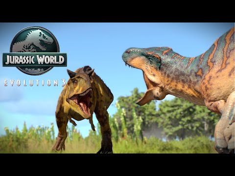 CARNOTAURUS vs ACROCANTHOSAURUS👉⚡CLASH OF PREDATORS Jurassic World Evolution 3