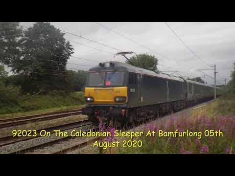 92023 On The Caledonian Sleeper At Bamfurlong 05th August 2020