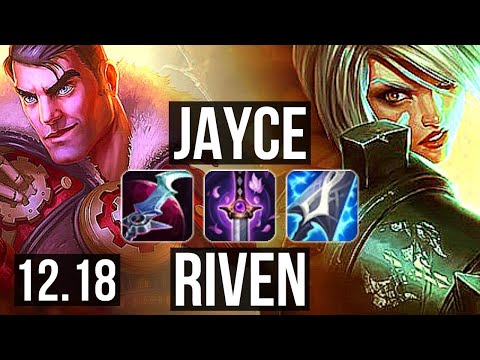 JAYCE vs RIVEN (TOP) | 8/2/6, 300+ games | EUW Master | 12.18