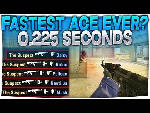 CS:GO - FASTEST ACE EVER? 0,225 SECONDS (Insane Spraydown)