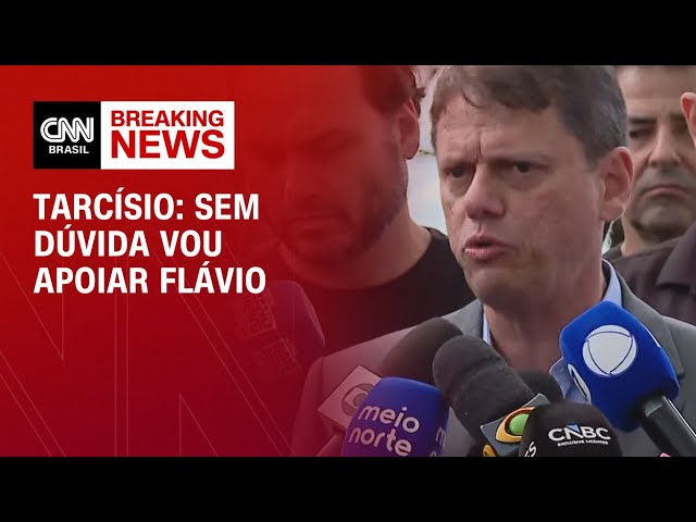 Tarcísio diz que apoiará a candidatura de Flávio Bolsonaro | BASTIDORES CNN