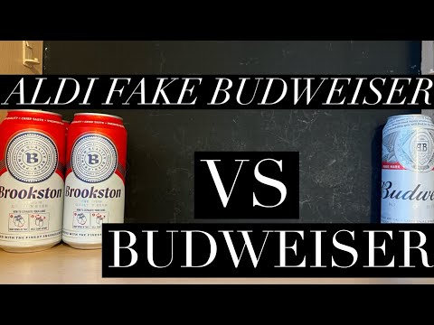 Aldi Brookston Lager Vs Budweiser Beer , Aldi Fake Budweiser Review