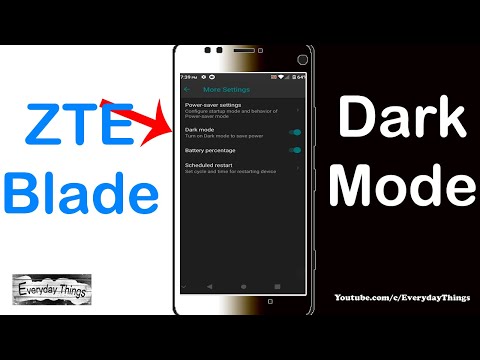 How to Turn ON or OFF Dark Mode ZTE Blade Smartphones