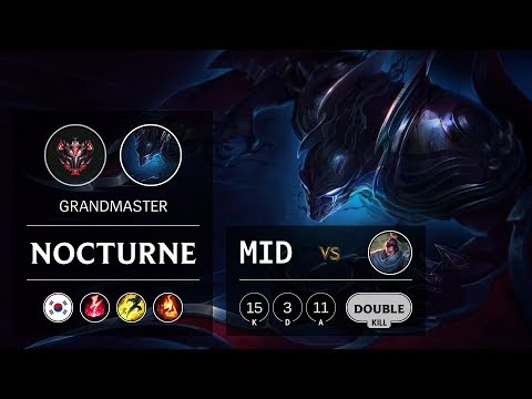 Nocturne Mid vs Yasuo - KR Grandmaster Patch 9.23