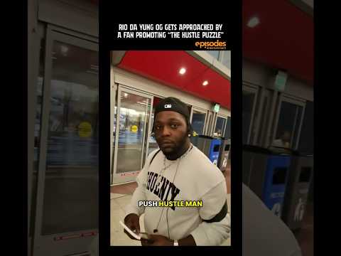 Rio Da Yung OG gets approached by a fan promoting “The Hustle Puzzle.”