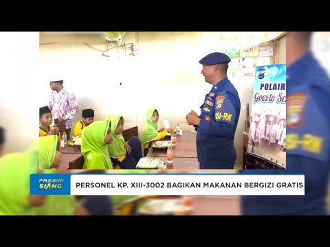 DITPOLAIRUD POLDA KALSEL BAGIKAN MAKANAN BERGIZI GRATIS