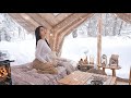 ❄ SNOW CAMPING IN THE STORM WITH NEW AIR TENT ㅣCAMP ASMR