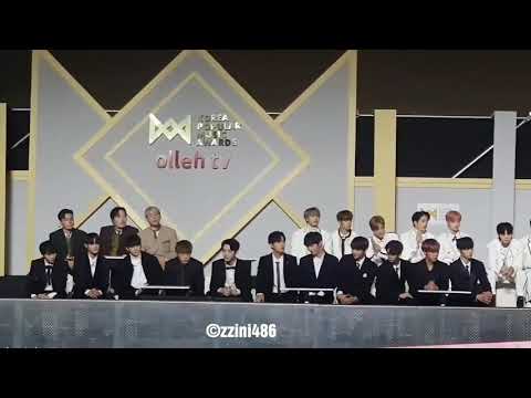 181220 Wanna One (워너원) reaction to their winning Popularity Awards at KPMA