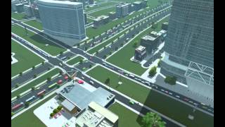 Cities: Skylines - Comparison of Continuous Flow Intersection to a 4-Way Intersection