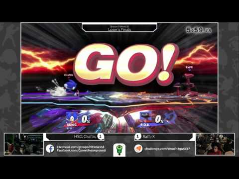S4@GU 6-6 (Loser's Finals): Raffi-X (ROB) vs HSG Craftis (Sonic)