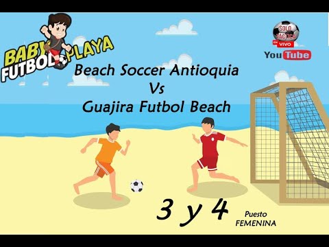 Beach Soccer Antioquia 🆚️ Guajira Fútbol Beach.  3 y 4 Puesto. Baby Fútbol Playa. 2026