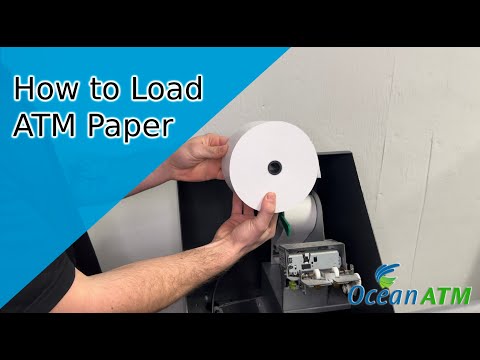 Part of a video titled Loading Receipt Paper into Your Nautilus Hyosung ATM - YouTube