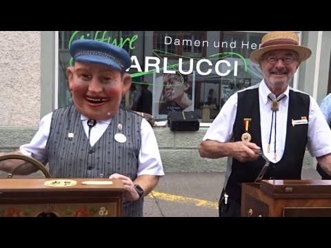 Auf der Vogelwiese, synchron gespielt auf 2 Drehorgeln durch Mister Inkognito und Christian, Zurzach