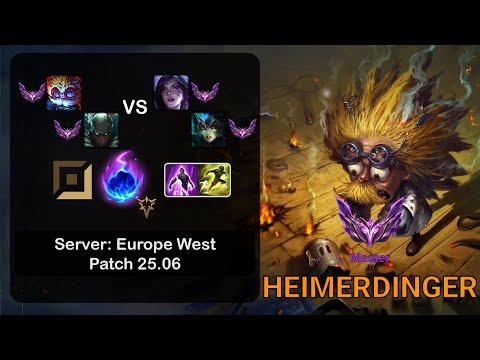 Heimerdinger APC + Pyke vs Kai'Sa + Nami - EUW Master - Patch 25.06