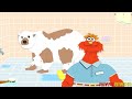 Murray Cleans Up Zoo Animal Wash Polar Bear Sesame Street Retro Gaming
