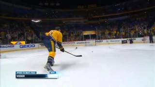 Shea Weber hits 108.1 MPH Slapshot