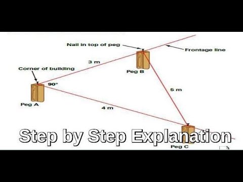 How to carry out setting out  of a building using 3-4-5 Method.(in 3 Minutes)