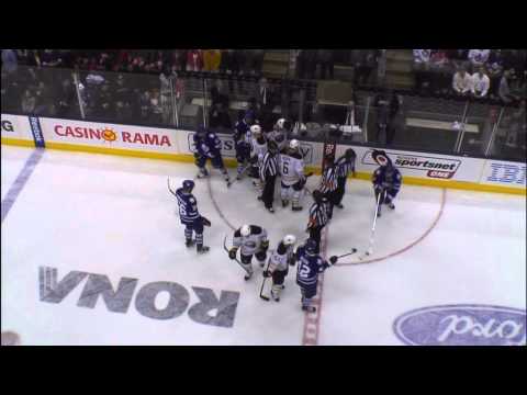 Dion Phaneuf Hit on Parrish vs Sabres - Mar 12th 2011 (HD)