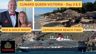 Cunard Queen Victoria | Day at Sea | Red & Gold Night | Tender Ashore | Cephalonia Beach Day