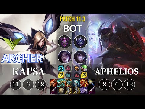 V3 Archer Kai'Sa vs Aphelios Bot - KR Patch 11.3