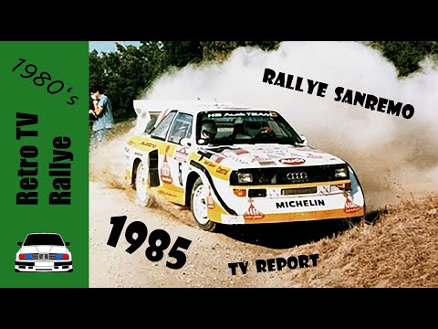 Rallye Sanremo 1985 | Retro TV | Winner German Hero Walter Röhrl | Audi Quattro Sport S1 | Group B |