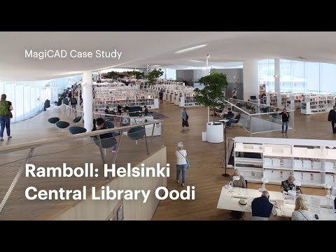 Estudo de caso MagiCAD - Ramboll: Biblioteca Central de Helsinque Oodi