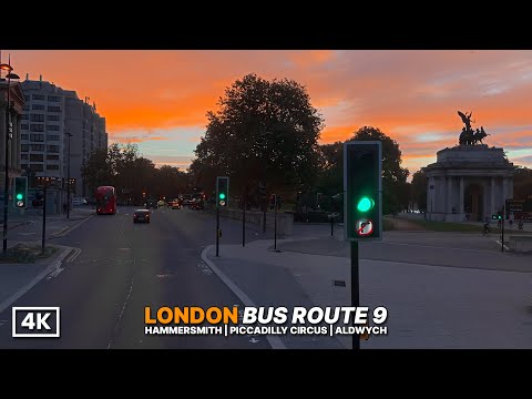 Golden Hour Bus Journey Through London | Bus Route 9 Hammersmith → Aldwych | Sunrise Upper Deck POV