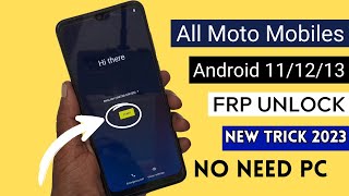 How To Bypass Google Account On Motorola 2023|Motorola Frp Bypass|Frp Bypass Motorola| No Need Pc