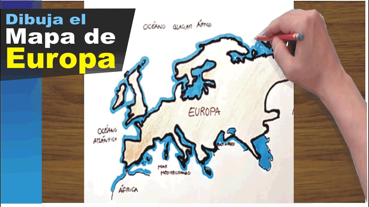 👉 Cómo dibujar el mapa de Europa ✏️ How to draw the map of Europe