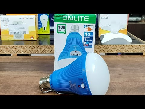 Plastic round onlite ac dc charge bulb