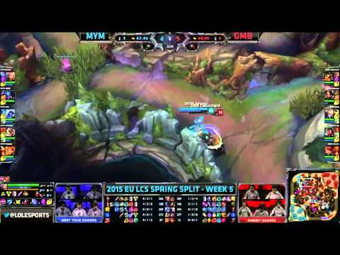 [Highlights] MeetYourMakers vs Gambit EU LCS Spring 2015 W5D1   MYM vs GMB