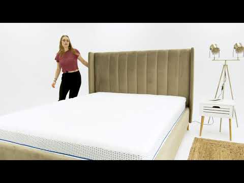 Reese 5ft King Size Bed Frame With Fluted Vertical Stitch Wing Headboard