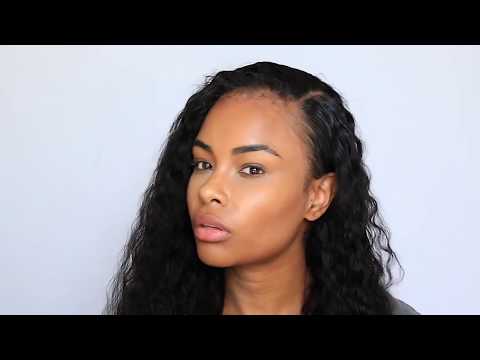 20 inch Full Lace Wig Malaysian Water Wave Human Hair 