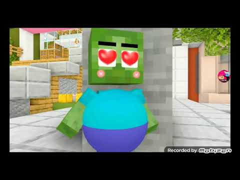 Minecraft 2022 : gordo zombie la ama mucho a ella?