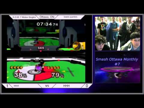 SOM 7 Melee Singles - SAUS (Link) vs HHH (Peach) Losers Quarters