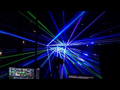 PRSPCT XL 14 X-Mas Eve 2011. Laser shows @ Maassilo, Rotterdam, The Netherlands.