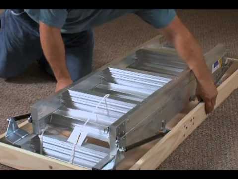Werner Aluminum Attic Ladder - Long Installation Video