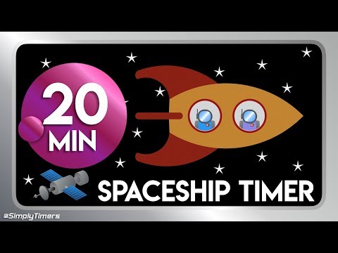 20 min Space ship, rocket pilot countdown timer in space