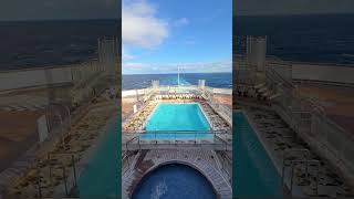 Peaceful pool views at the Back of the Queen Mary 2! #QM2 #OceanLiner #Shorts