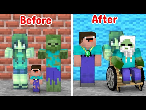 My Dad is a Zombie (Orphan Baby Noob) - Minecraft Animation