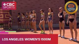 Montreal's Simone Plourde in women's 1500m at Continental Tour stop in Los Angeles | #CBCSports