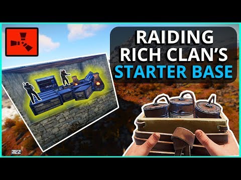 So We RAIDED A RICH CLAN'S STARTER BASE.... *Huge JACKPOT* - RUST (Part 2)