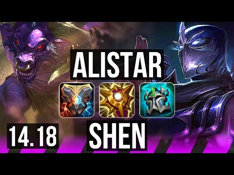 ALISTAR & Yasuo vs SHEN & Ezreal (SUP) | 17k DMG, 66% winrate | NA Grandmaster | 14.18