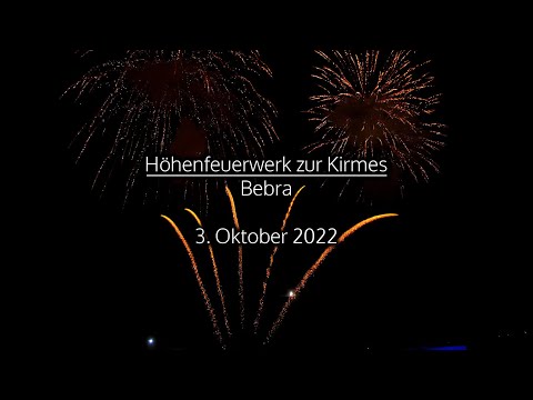 Höhenfeuerwerk zur Kirmes in Bebra, 03.10.2022