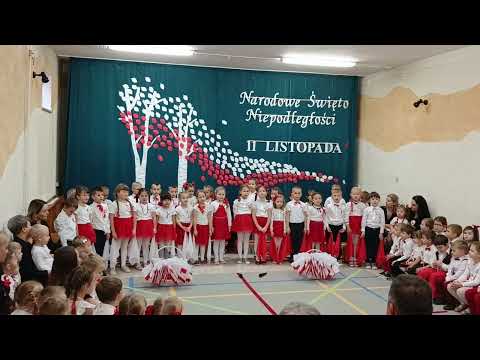 Narodowe Święto Niepodległości - 11 listopada w wykonaniu dzieci z Przedszkola w Lubyczy Król.
