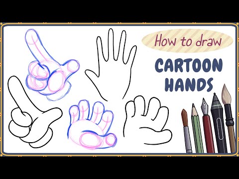 How to draw CARTOON HANDS - Step by Step Art Tutorial
