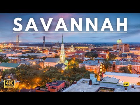 Savannah, Georgia 🇺🇸 in 4K Video by Drone - Savannah United States