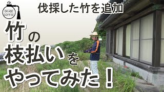 【手入れ】竹林整備の作業「追加で竹の枝払いをやってみた！ 」竹の伐採 竹 加工 林業 山仕事【草刈り動画】